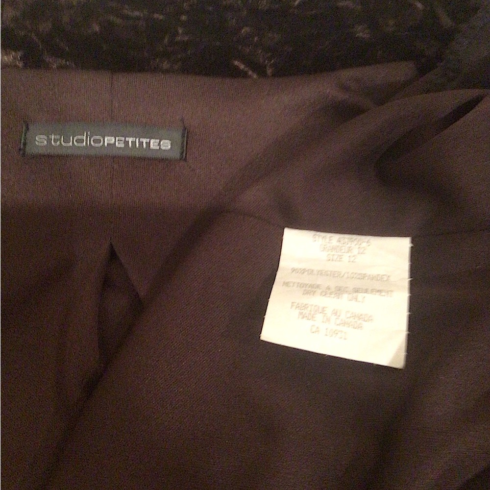 Studio Petite brown crushed velvet jacket - Picture 5 of 5